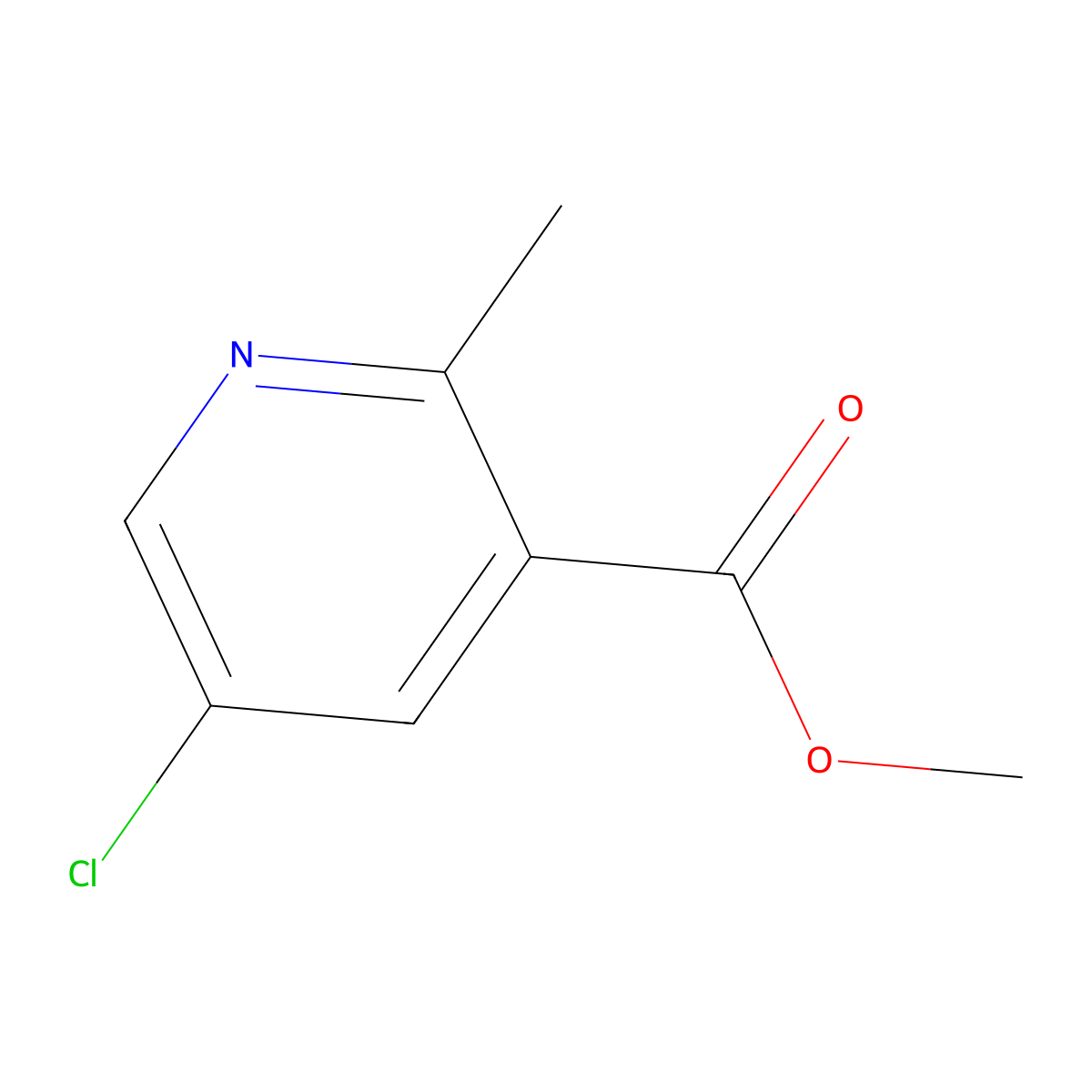 Methyl 5-chloro-2-methylnicotinate molecular structure, CAS 350597-49-8
