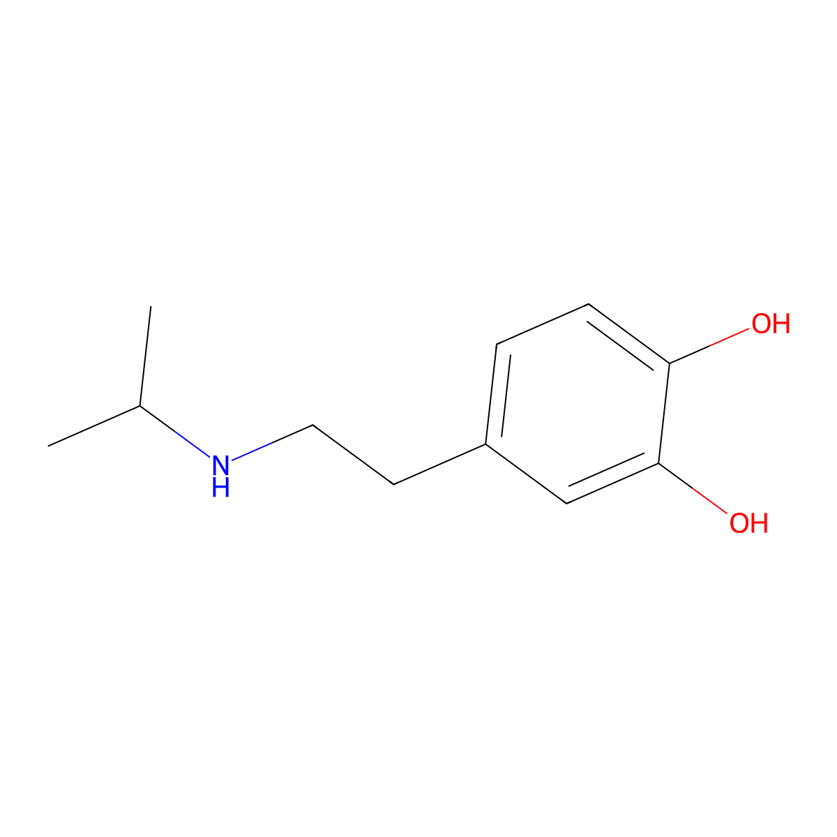 N-Isopropyldopamine molecular structure, CAS 3506-32-9