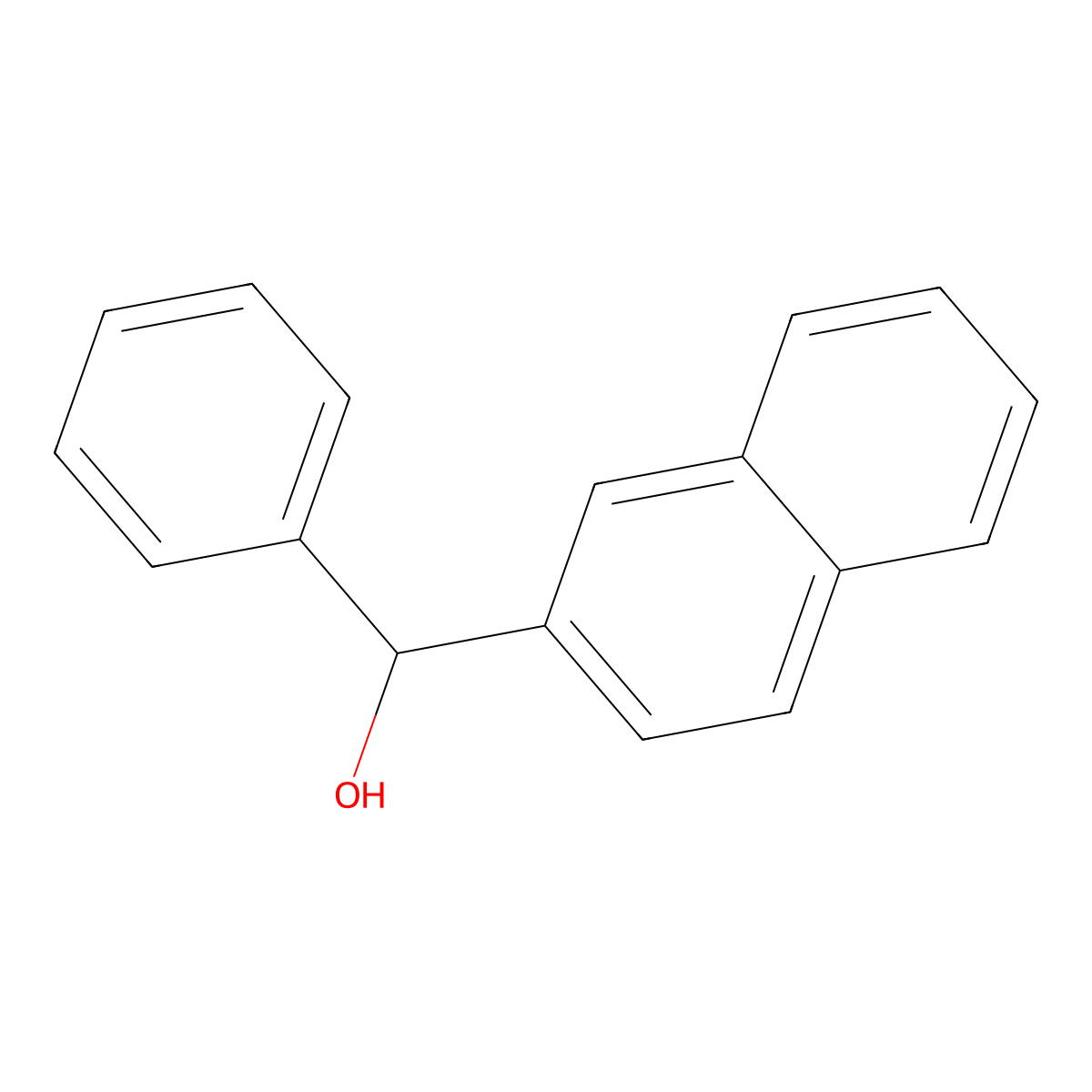 Naphthalen-2-yl(phenyl)methanol molecular structure, CAS 35060-38-9