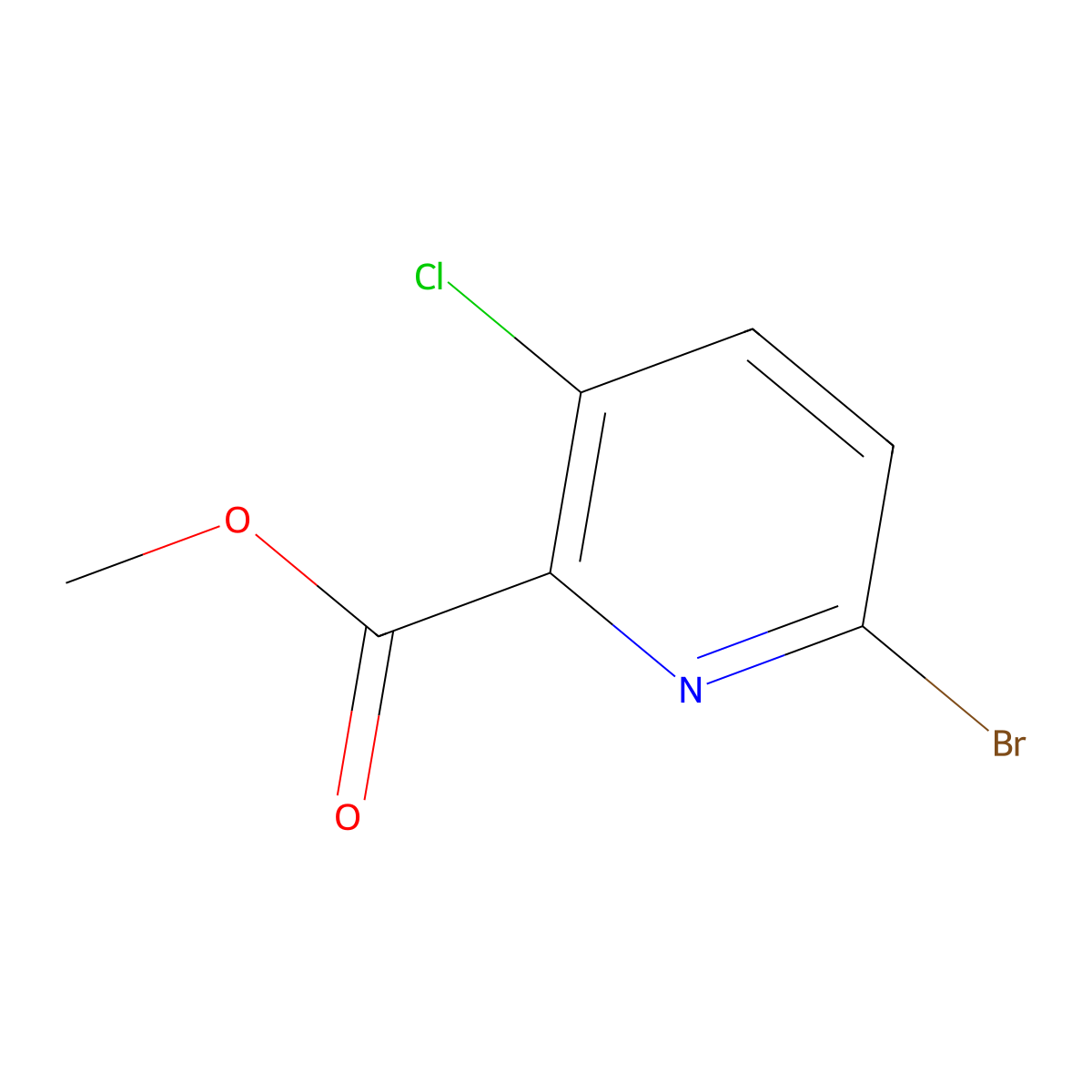Methyl 6-bromo-3-chloropicolinate molecular structure, CAS 350602-14-1