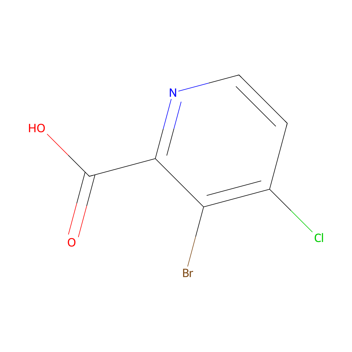 3-Bromo-4-chloropicolinic acid molecular structure, CAS 350602-20-9