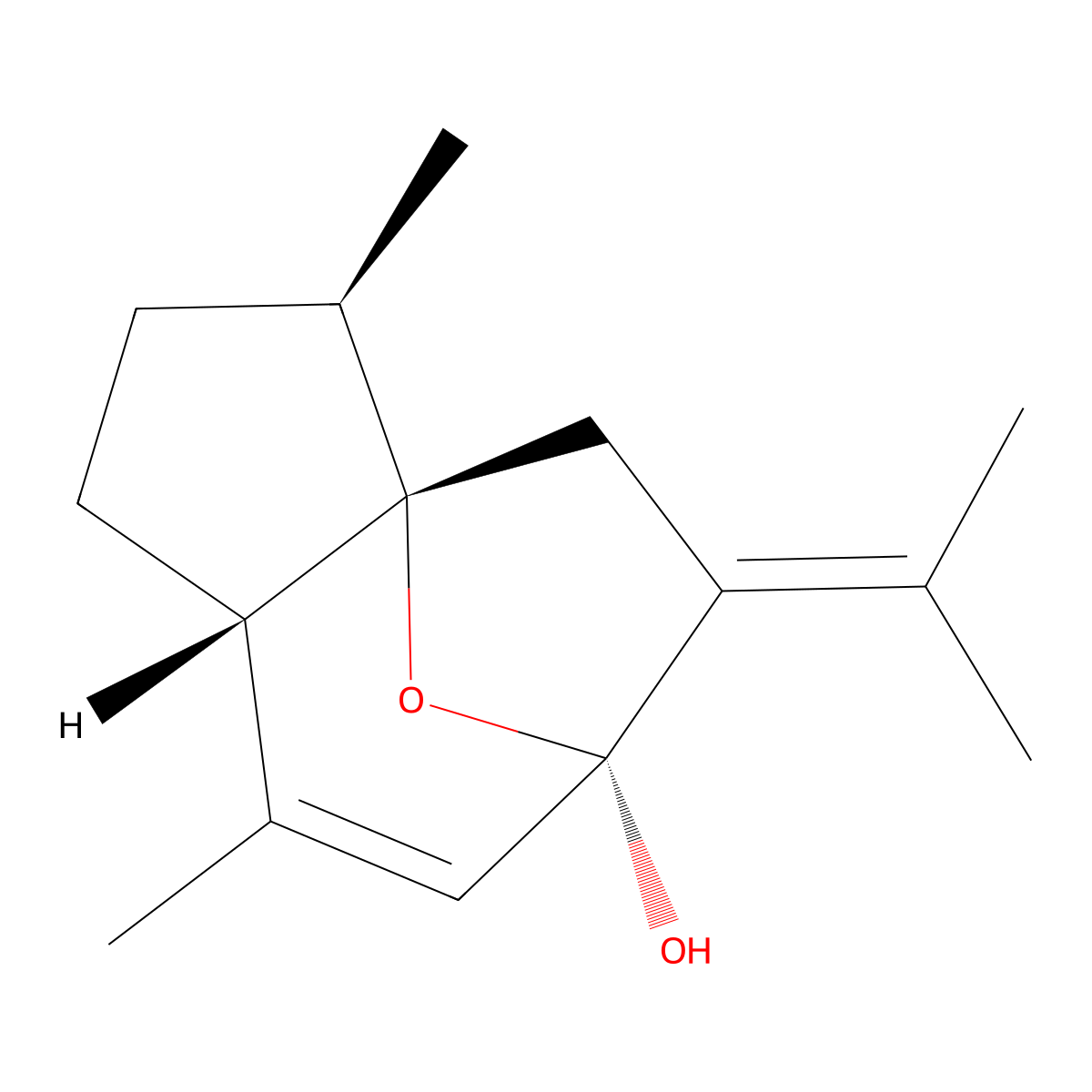 (3R,3aS,6R,8aS)-1,2,3,4,5,8a-Hexahydro-3,8-dimethyl-5-(1-methylethylidene)-6H-3a,6-epoxyazulen-6-ol molecular structure, CAS 350602-21-0
