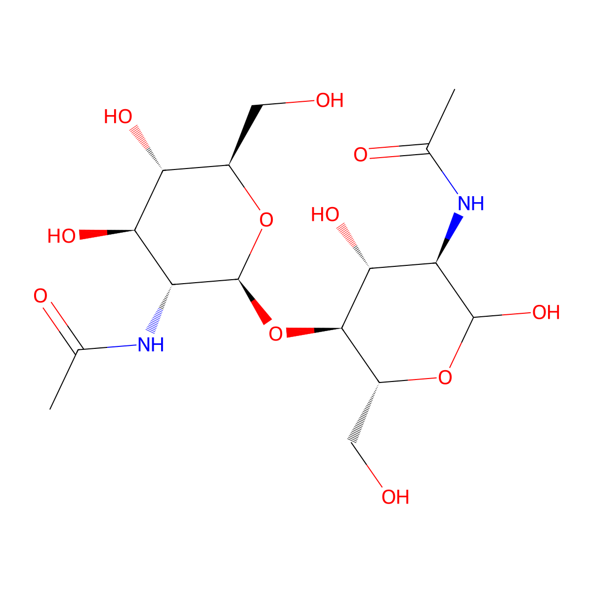 N,N'-Diacetylchitobiose molecular structure, CAS 35061-50-8
