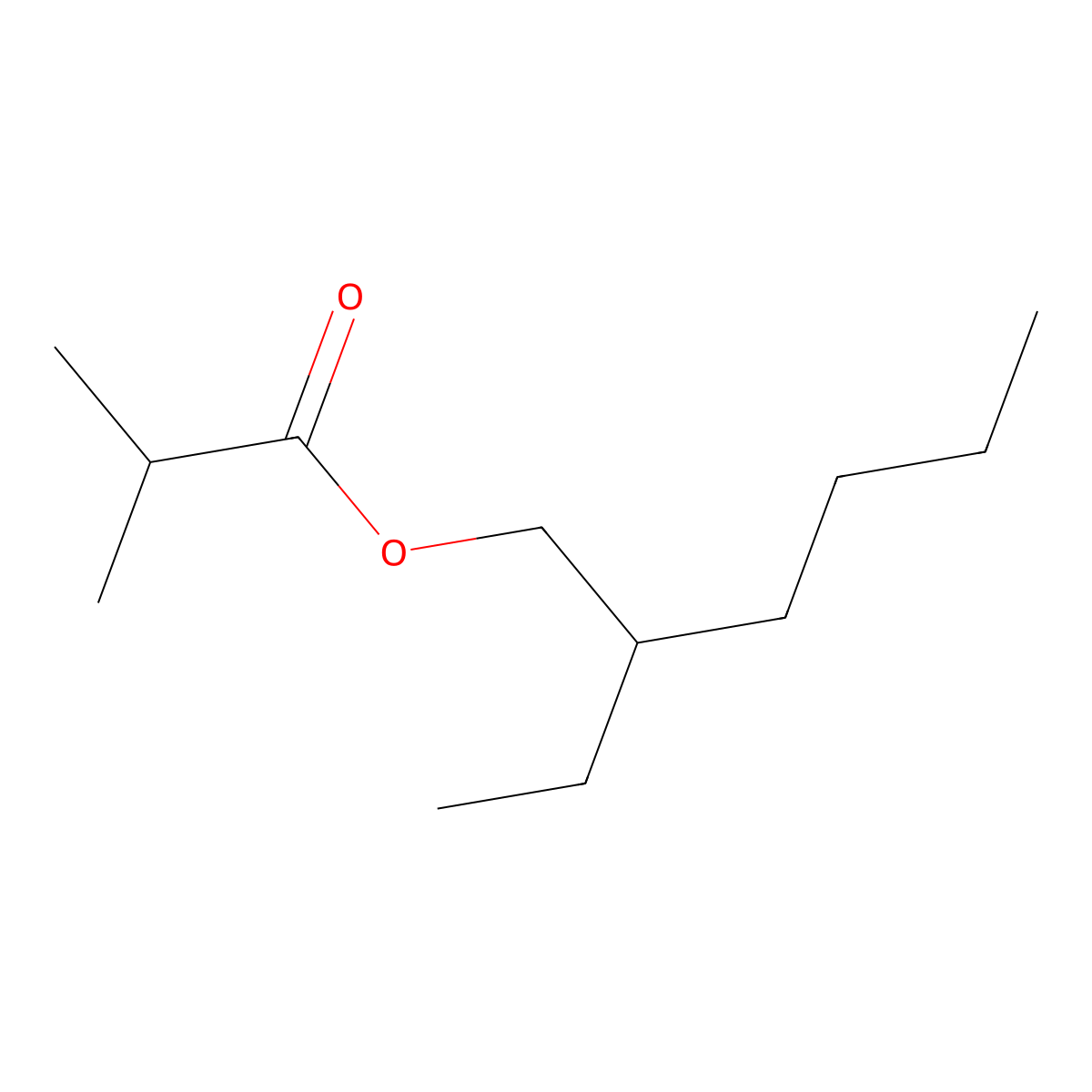 2-Ethylhexyl isobutyrate molecular structure, CAS 35061-61-1