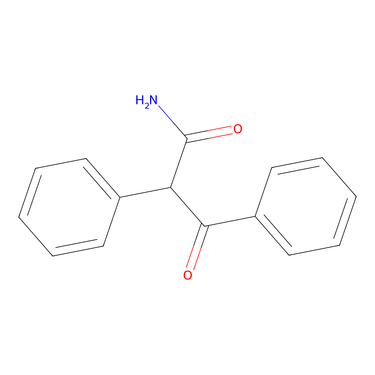 3-Oxo-2,3-diphenylpropanamide molecular structure, CAS 35061-99-5