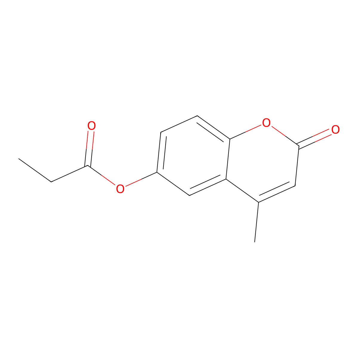 (4-Methyl-2-oxochromen-6-yl) propanoate molecular structure, CAS 350612-47-4