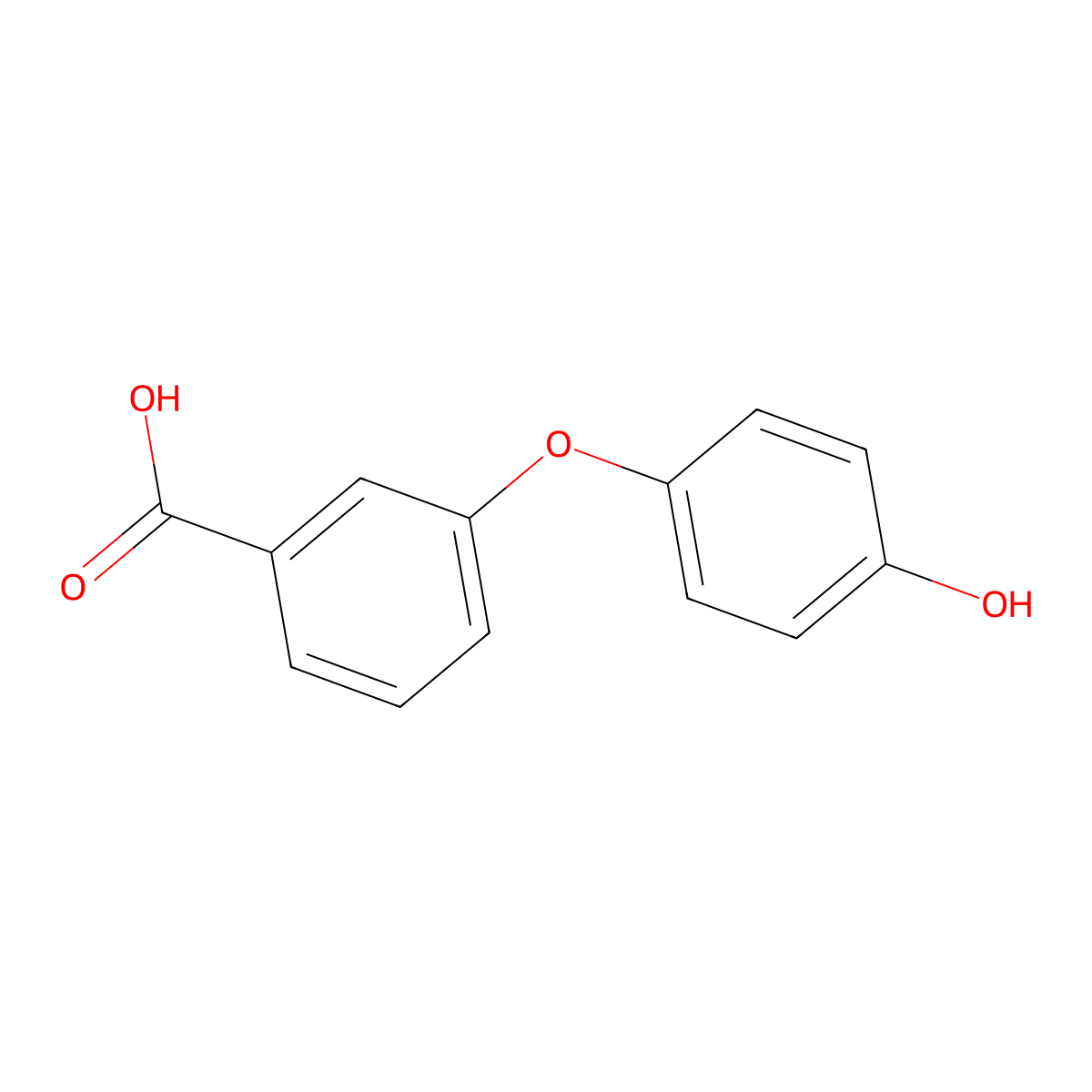 4'-Hydroxy-3-phenoxybenzoic acid molecular structure, CAS 35065-12-4