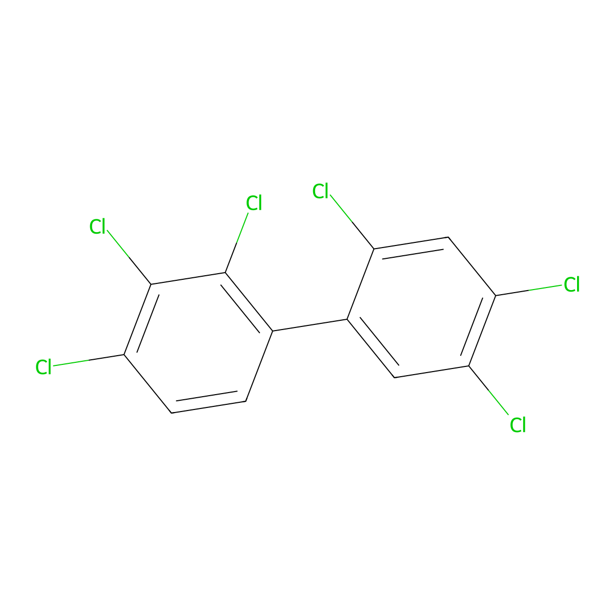 Pcb 138 molecular structure, CAS 35065-28-2