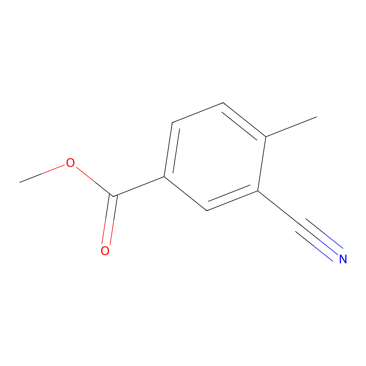 Methyl 3-cyano-4-methylbenzoate molecular structure, CAS 35066-32-1