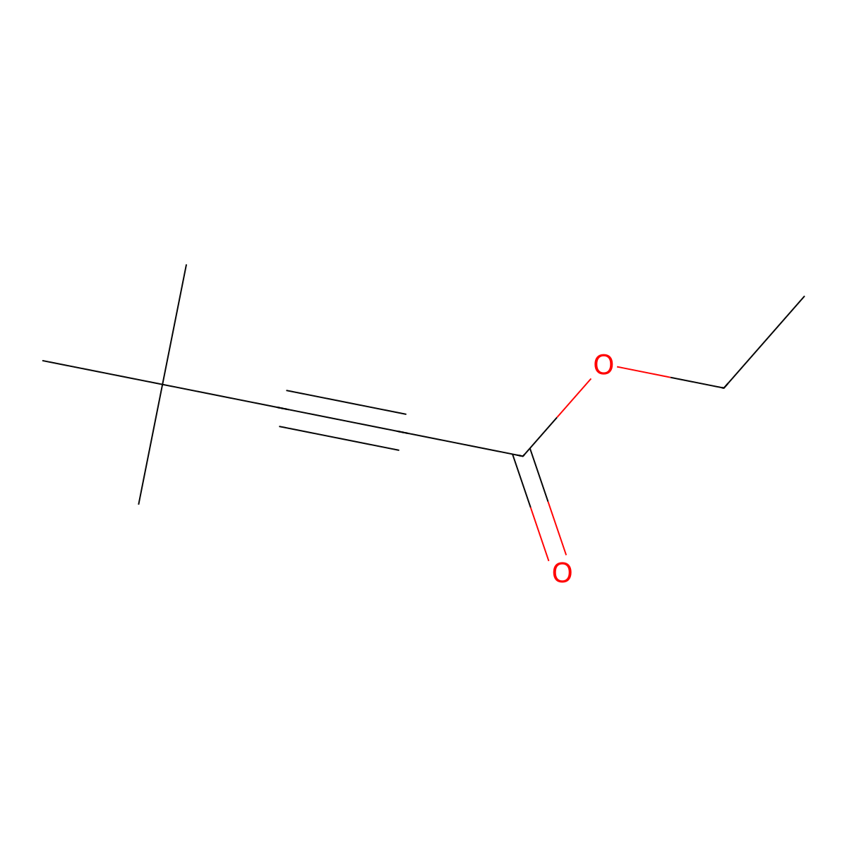 Ethyl 4,4-dimethylpent-2-ynoate molecular structure, CAS 35066-45-6