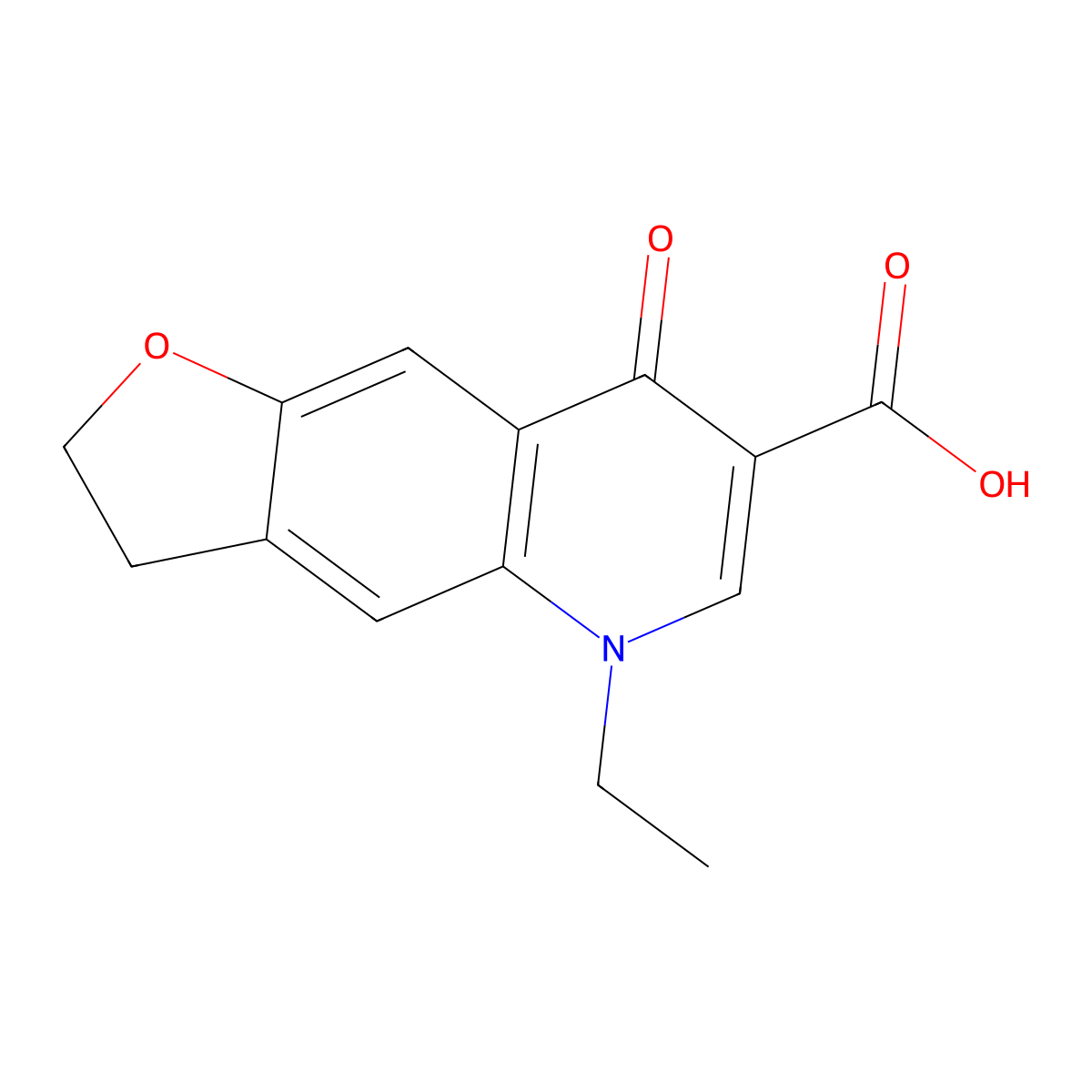 Droxacin molecular structure, CAS 35067-47-1