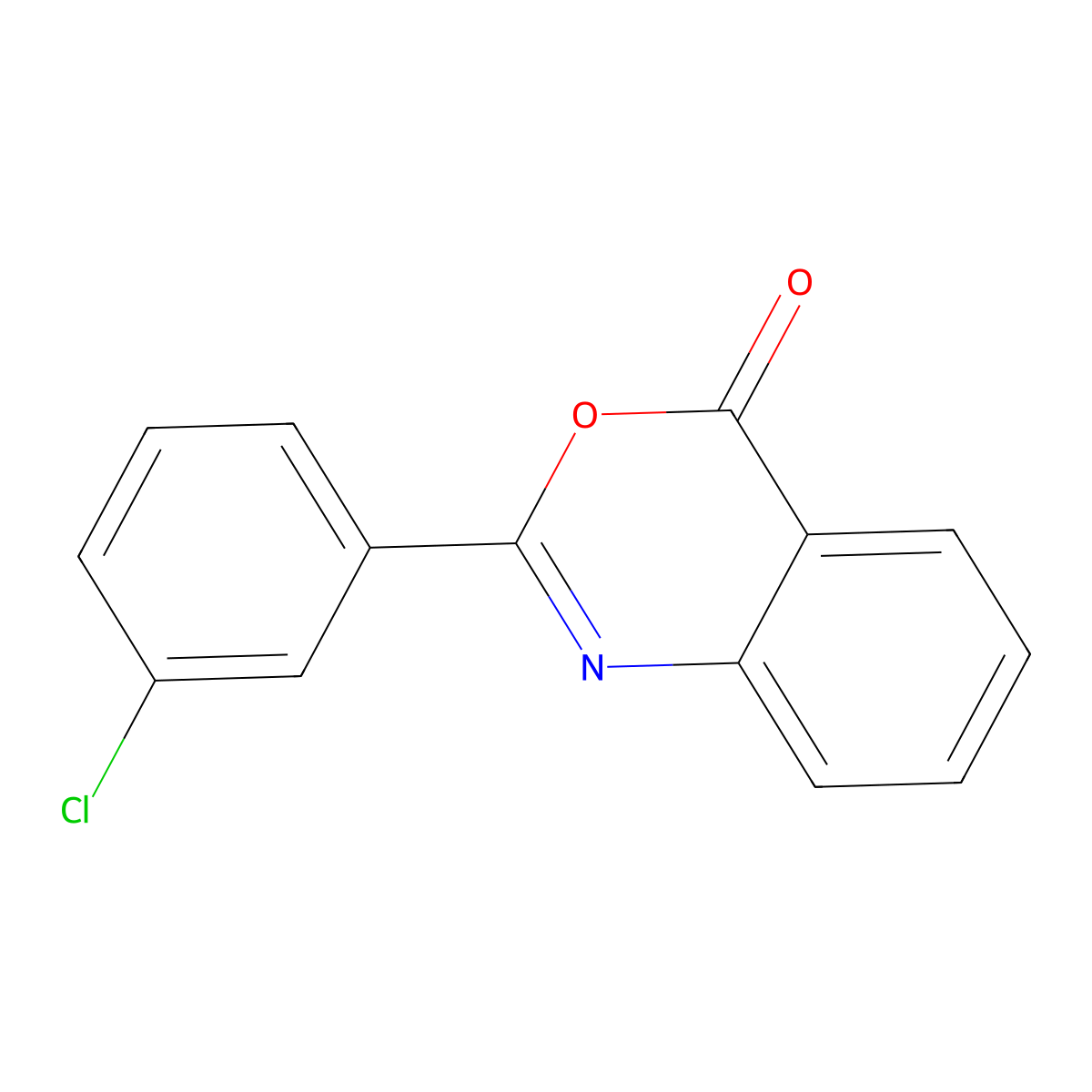 2-(3-Chlorophenyl)-4H-3,1-benzoxazin-4-one molecular structure, CAS 35067-68-6