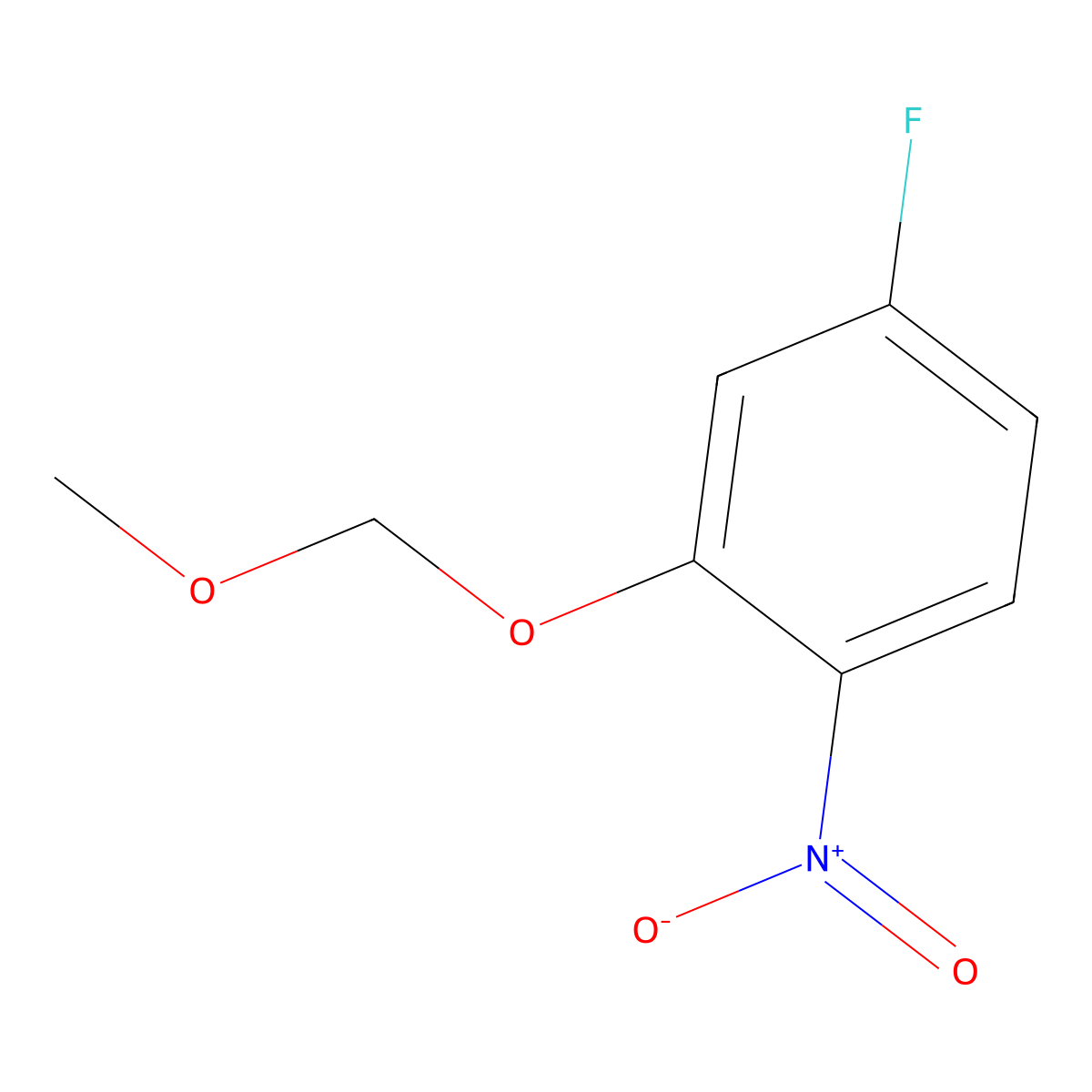 4-Fluoro-2-(methoxymethoxy)-1-nitrobenzene molecular structure, CAS 350672-95-6