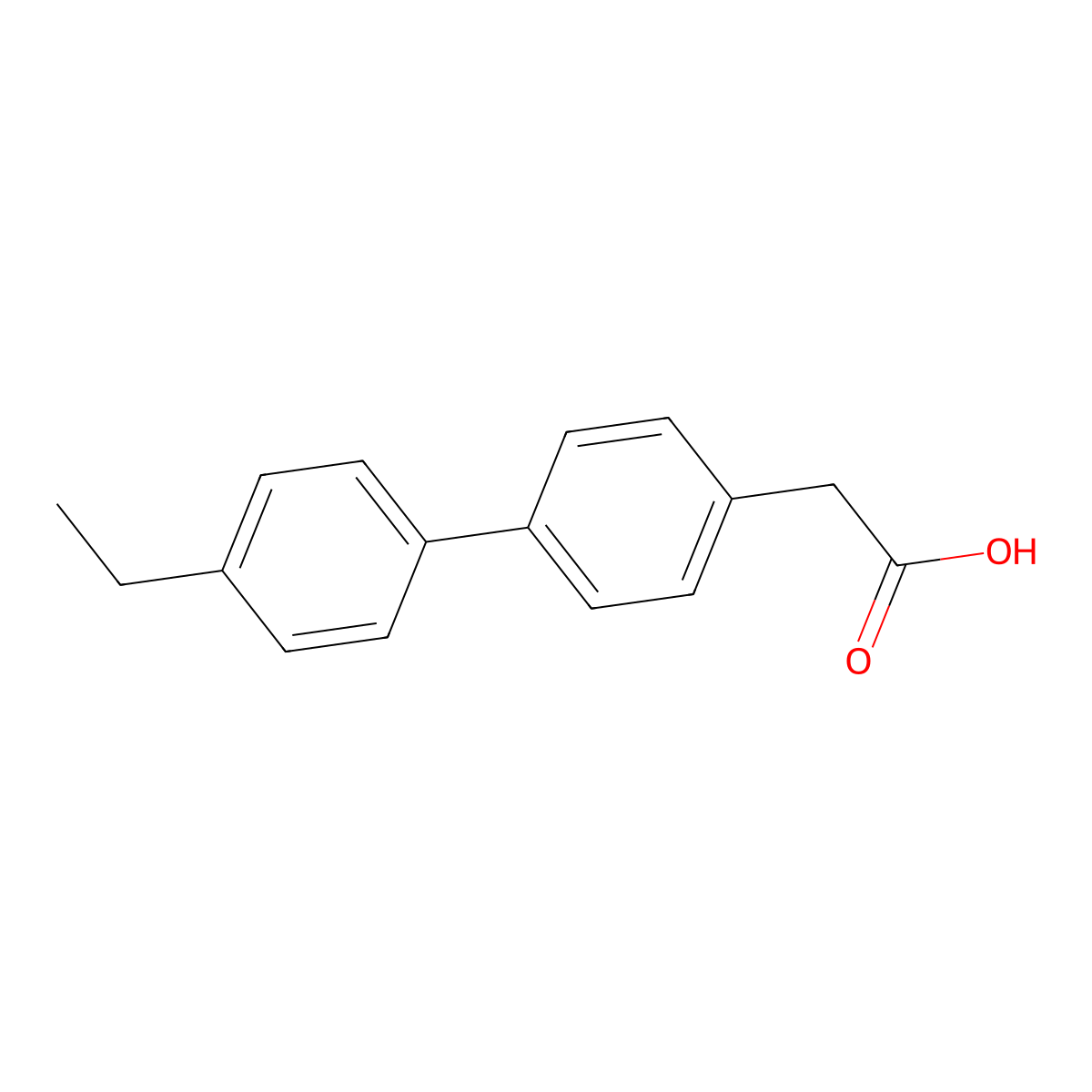 4'-Ethyl-biphenyl-4-acetic acid molecular structure, CAS 350673-70-0
