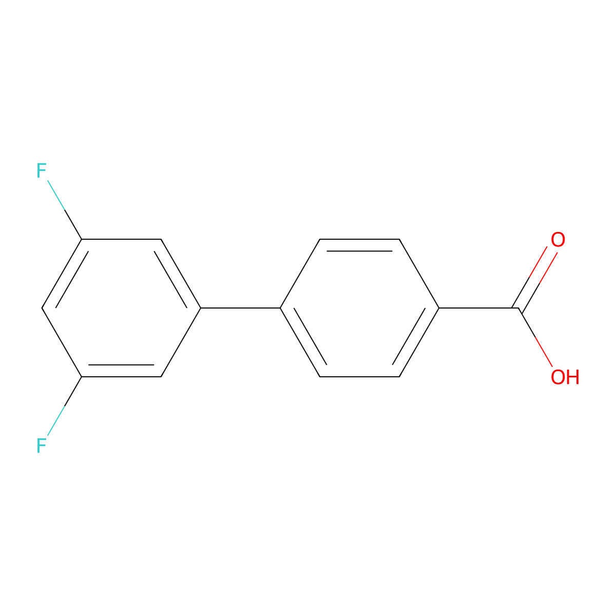 3',5'-Difluorobiphenyl-4-carboxylic acid molecular structure, CAS 350682-84-7