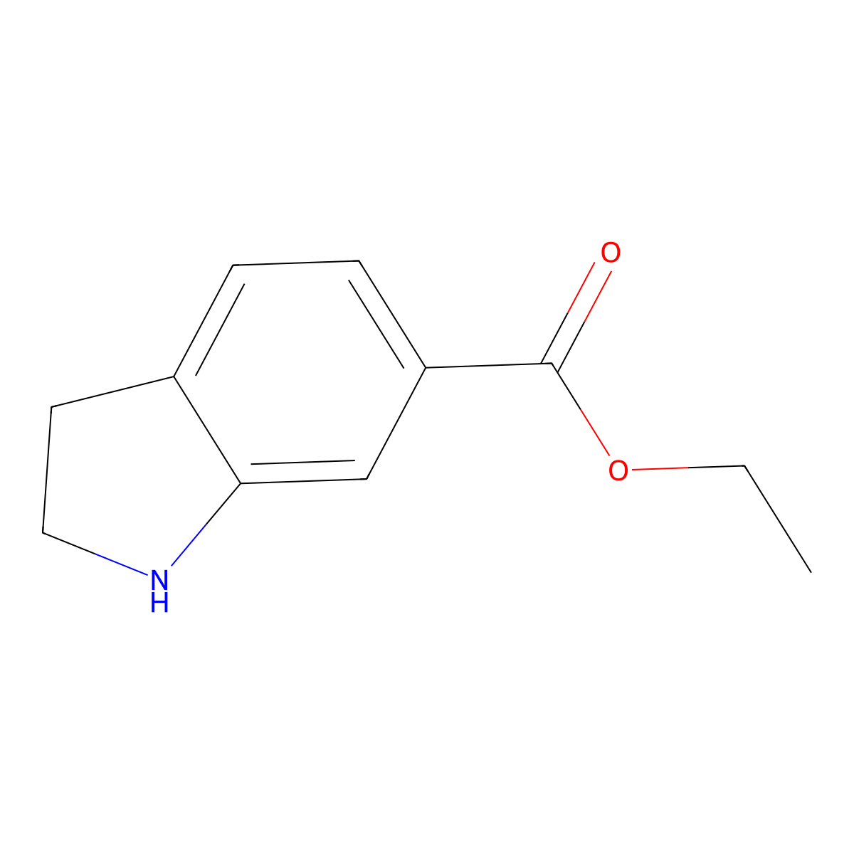 Ethyl indoline-6-carboxylate molecular structure, CAS 350683-40-8