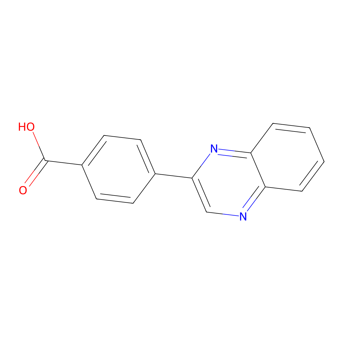 4-(Quinoxalin-2-yl)benzoic acid molecular structure, CAS 350687-41-1