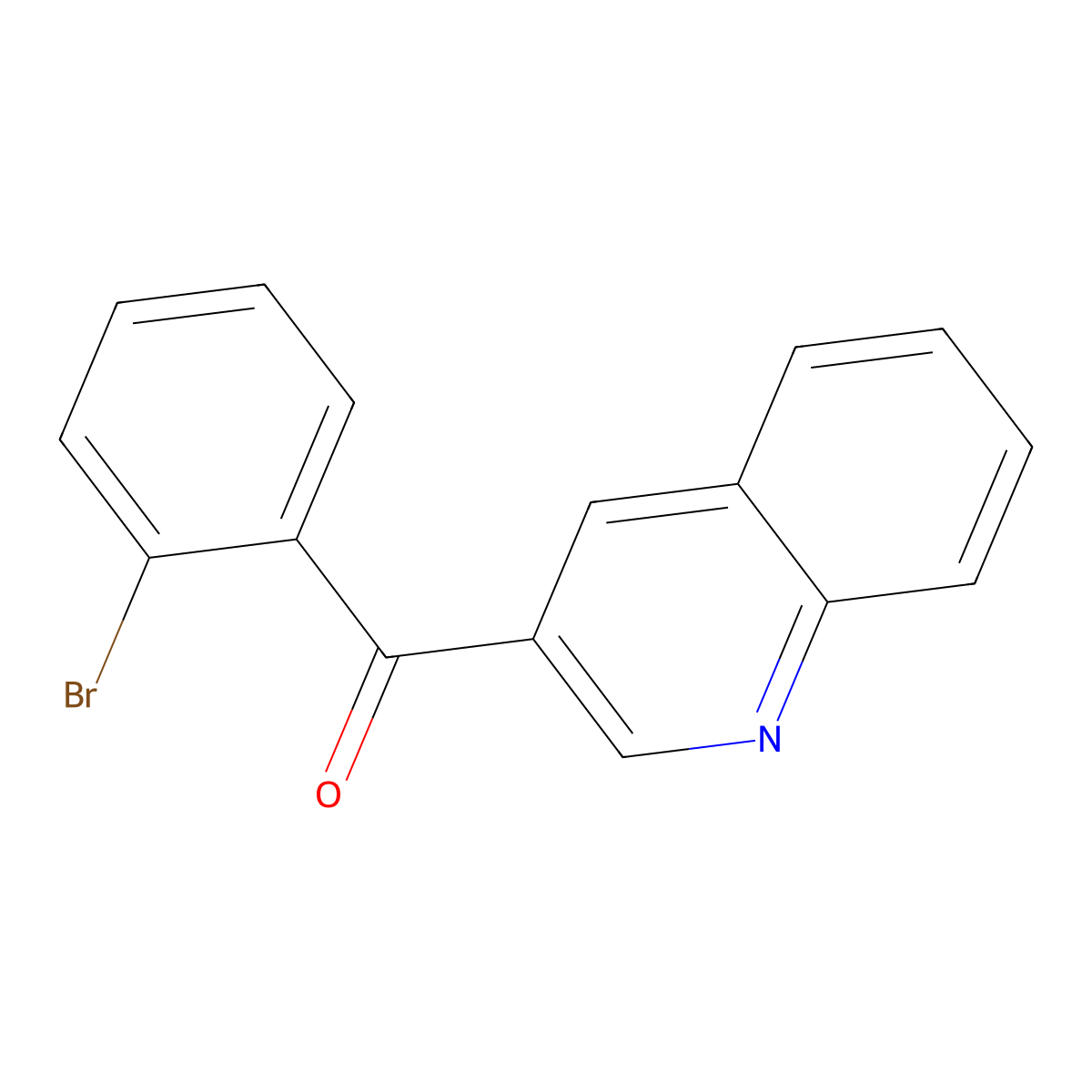 (2-Bromophenyl)(quinolin-3-yl)methanone molecular structure, CAS 350698-78-1