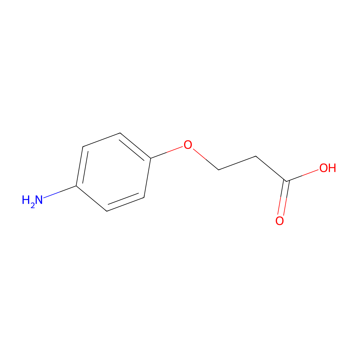 3-(4-Aminophenoxy)propanoic acid molecular structure, CAS 350699-65-9