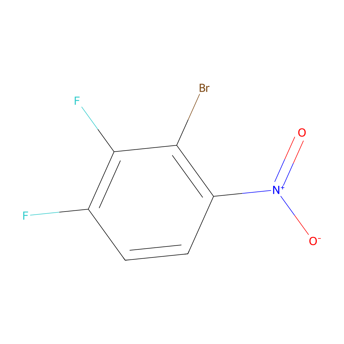 2-Bromo-3,4-difluoro-1-nitrobenzene molecular structure, CAS 350699-92-2