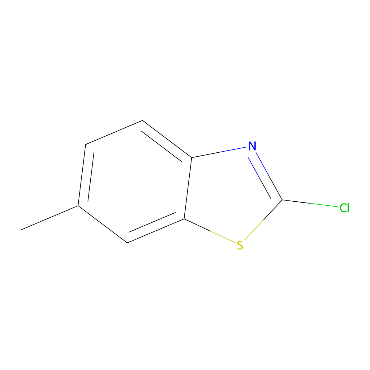 2-Chloro-6-methylbenzothiazole molecular structure, CAS 3507-26-4