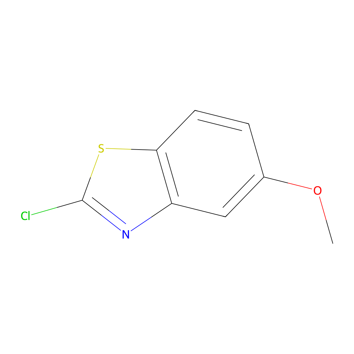 2-Chloro-5-methoxybenzothiazole molecular structure, CAS 3507-28-6