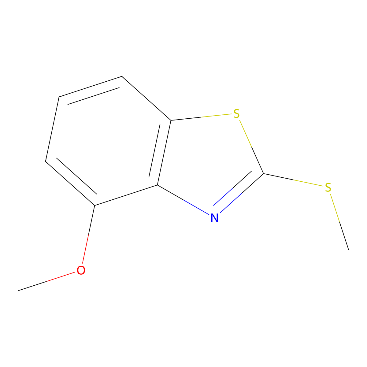 4-Methoxy-2-(methylthio)benzo[d]thiazole molecular structure, CAS 3507-36-6