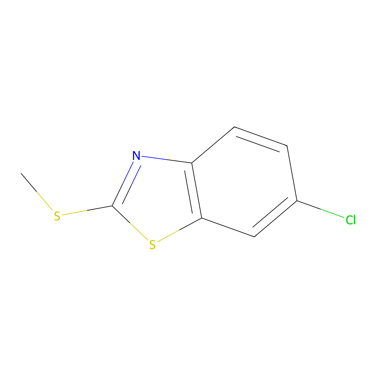 6-Chloro-2-(methylthio)benzo[d]thiazole molecular structure, CAS 3507-42-4