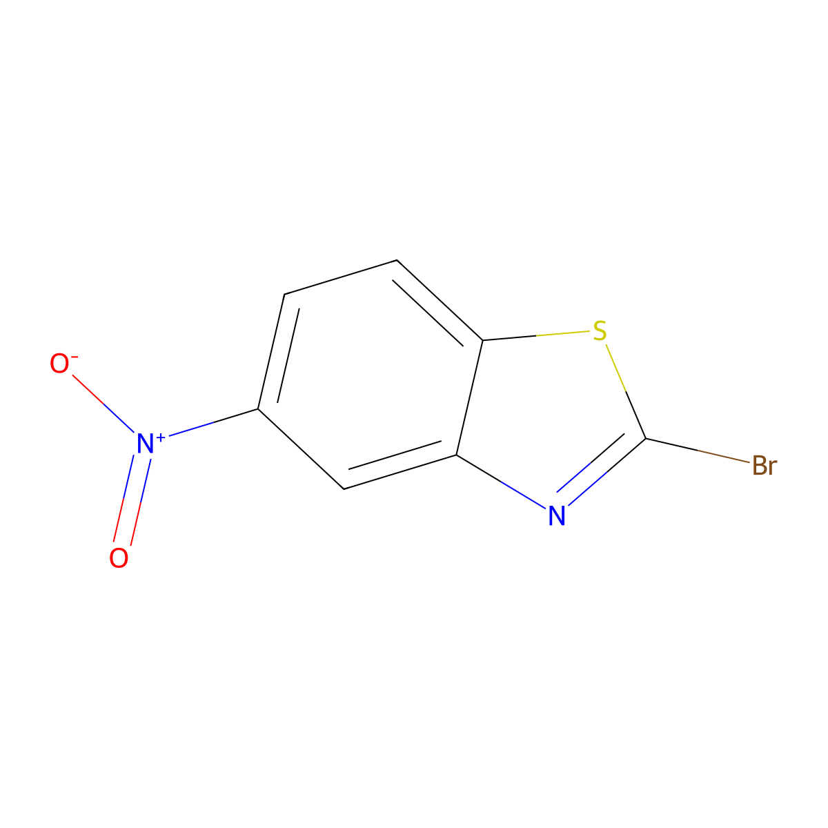 2-Bromo-5-nitro-1,3-benzothiazole molecular structure, CAS 3507-44-6