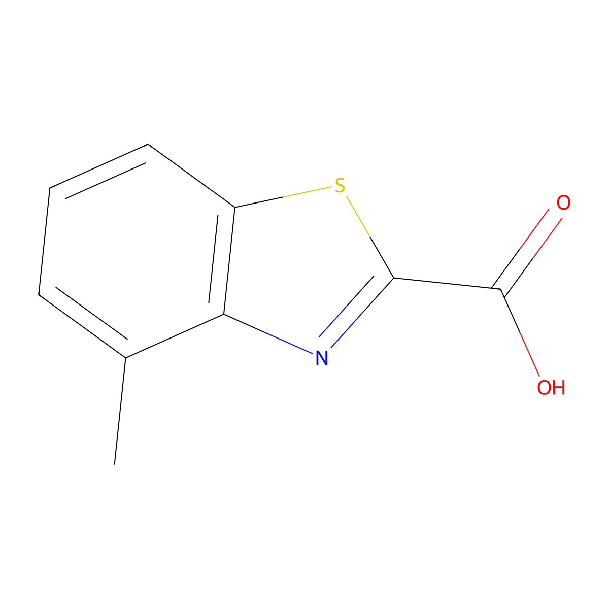 4-Methyl-1,3-benzothiazole-2-carboxylic acid molecular structure, CAS 3507-47-9