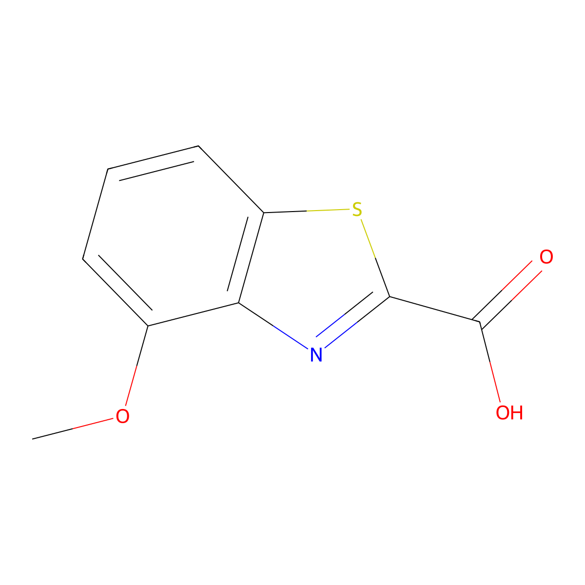 4-Methoxy-1,3-benzothiazole-2-carboxylic acid molecular structure, CAS 3507-48-0