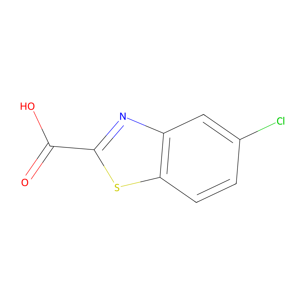 5-Chloro-1,3-benzothiazole-2-carboxylic acid molecular structure, CAS 3507-53-7