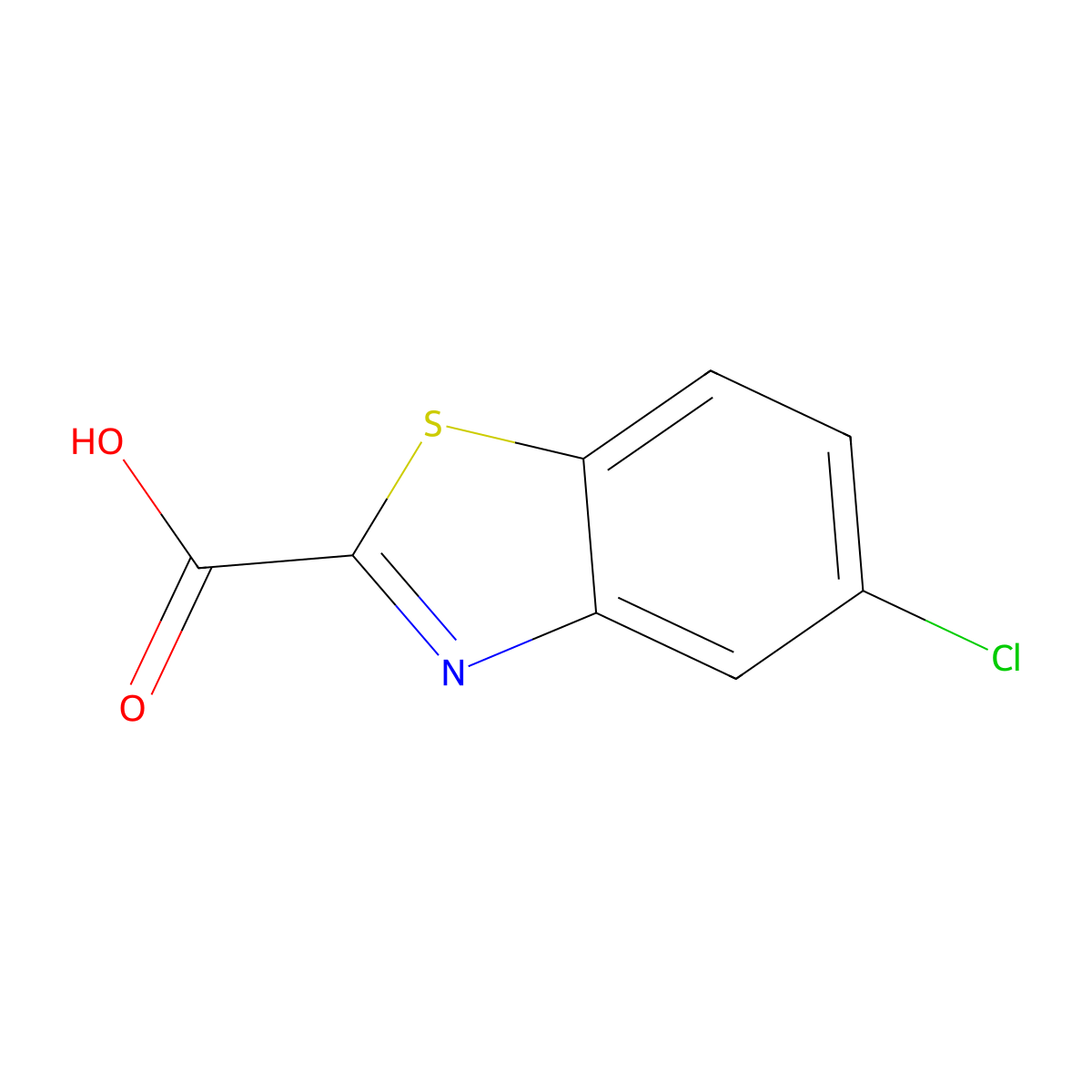 5-Chloro-1,3-benzothiazole-2-carboxylic acid molecular structure, CAS 3507-53-7