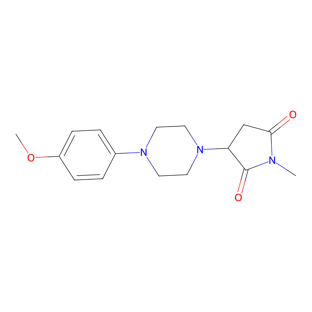 3-[4-(4-Methoxyphenyl)piperazin-1-yl]-1-methylpyrrolidine-2,5-dione molecular structure, CAS 350707-97-0