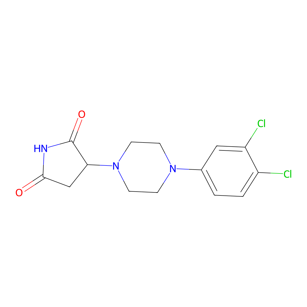 3-[4-(3,4-Dichlorophenyl)piperazin-1-yl]pyrrolidine-2,5-dione molecular structure, CAS 350707-99-2