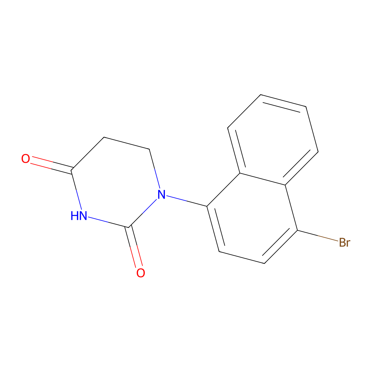 1-(4-Bromonaphthalen-1-yl)dihydropyrimidine-2,4(1H,3H)-dione molecular structure, CAS 35071-12-6