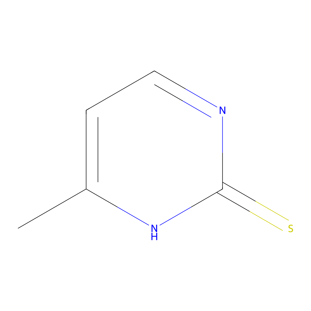 2-Mercapto-4-methylpyrimidine molecular structure, CAS 35071-17-1