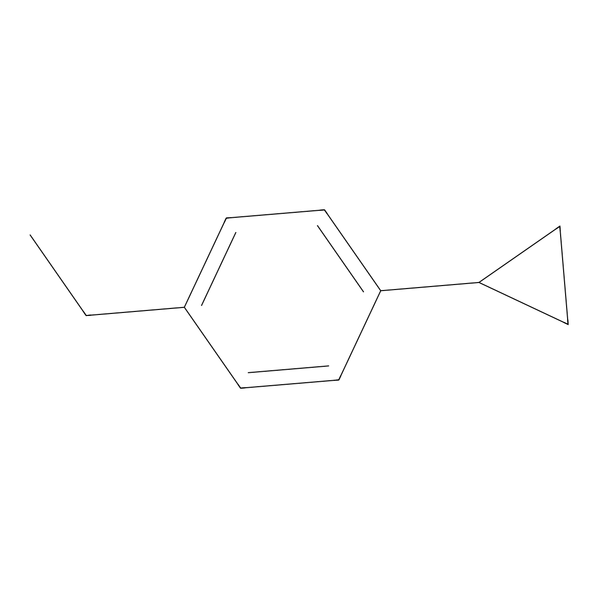 1-Cyclopropyl-4-ethylbenzene molecular structure, CAS 35076-76-7