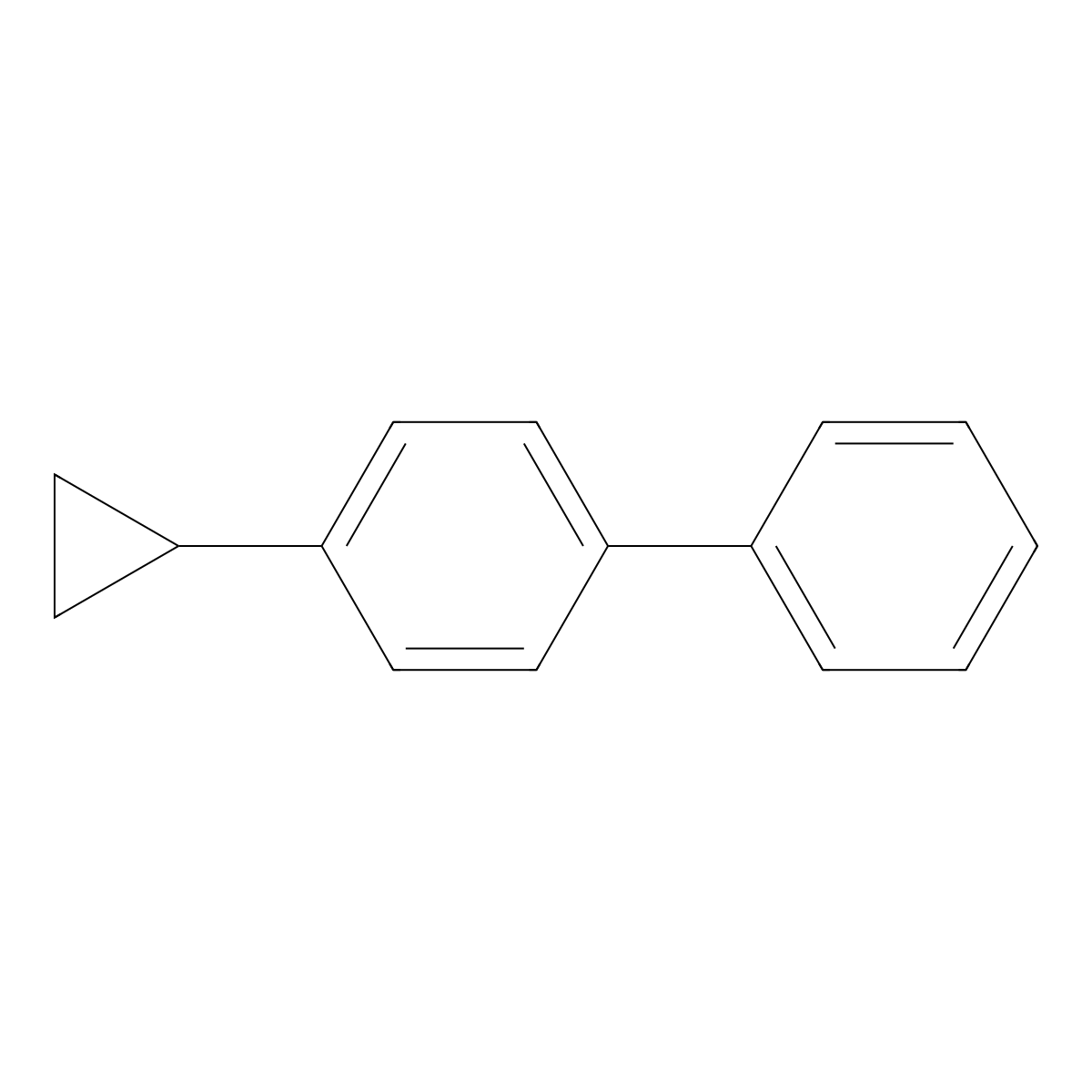 4-Cyclopropylbiphenyl molecular structure, CAS 35076-77-8
