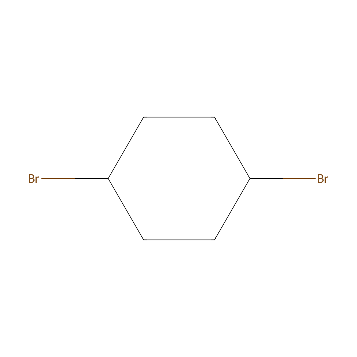 1,4-Dibromocyclohexane molecular structure, CAS 35076-92-7