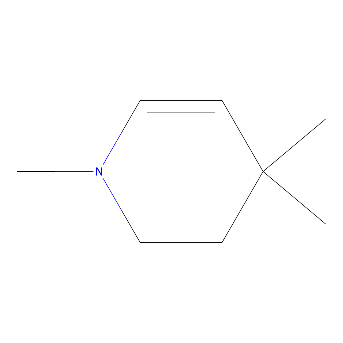 1,4,4-Trimethyl-1,2,3,4-tetrahydropyridine molecular structure, CAS 35079-50-6