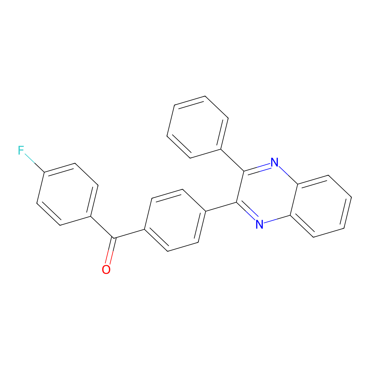 (4-Fluorophenyl)-[4-(3-phenylquinoxalin-2-yl)phenyl]methanone molecular structure, CAS 350795-17-4