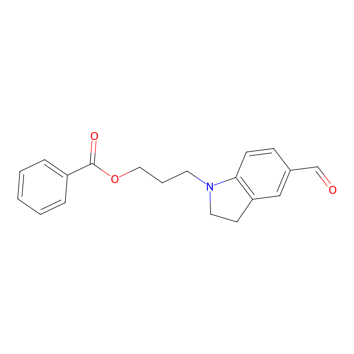 3-(5-Formylindolin-1-yl)propyl benzoate molecular structure, CAS 350797-52-3