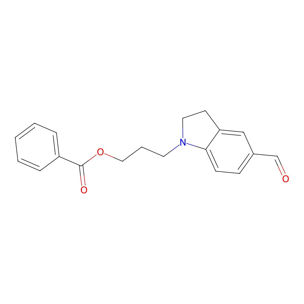 3-(5-Formylindolin-1-yl)propyl benzoate molecular structure, CAS 350797-52-3