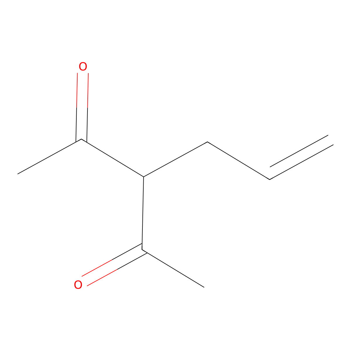 2,4-Pentanedione, 3-(2-propenyl)- molecular structure, CAS 3508-78-9