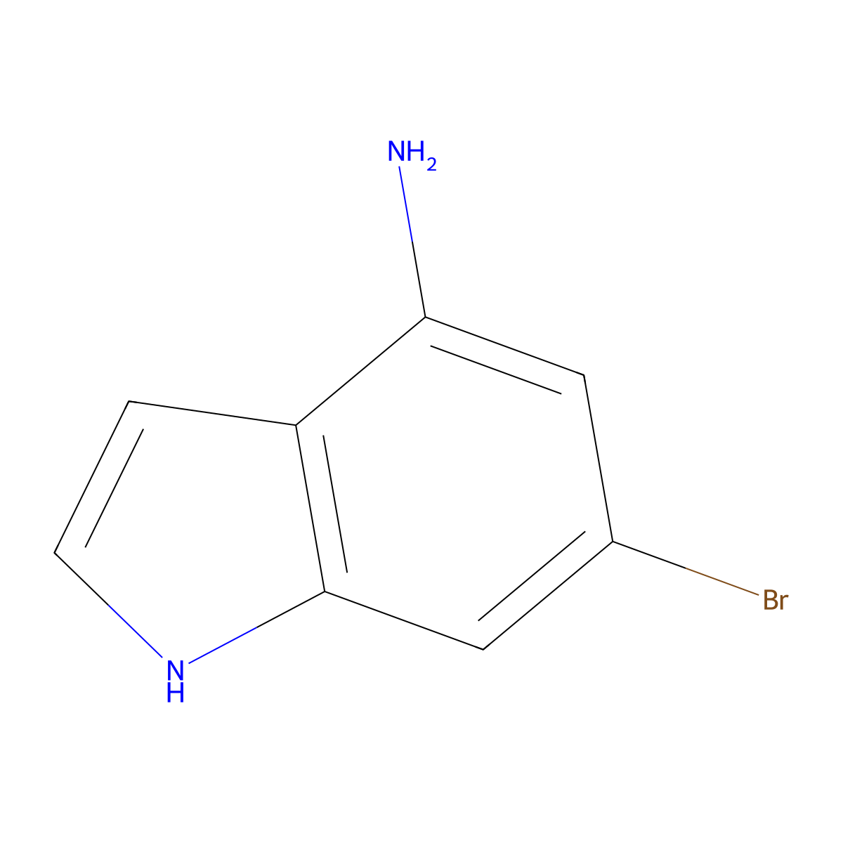 6-bromo-1H-indol-4-amine molecular structure, CAS 350800-81-6