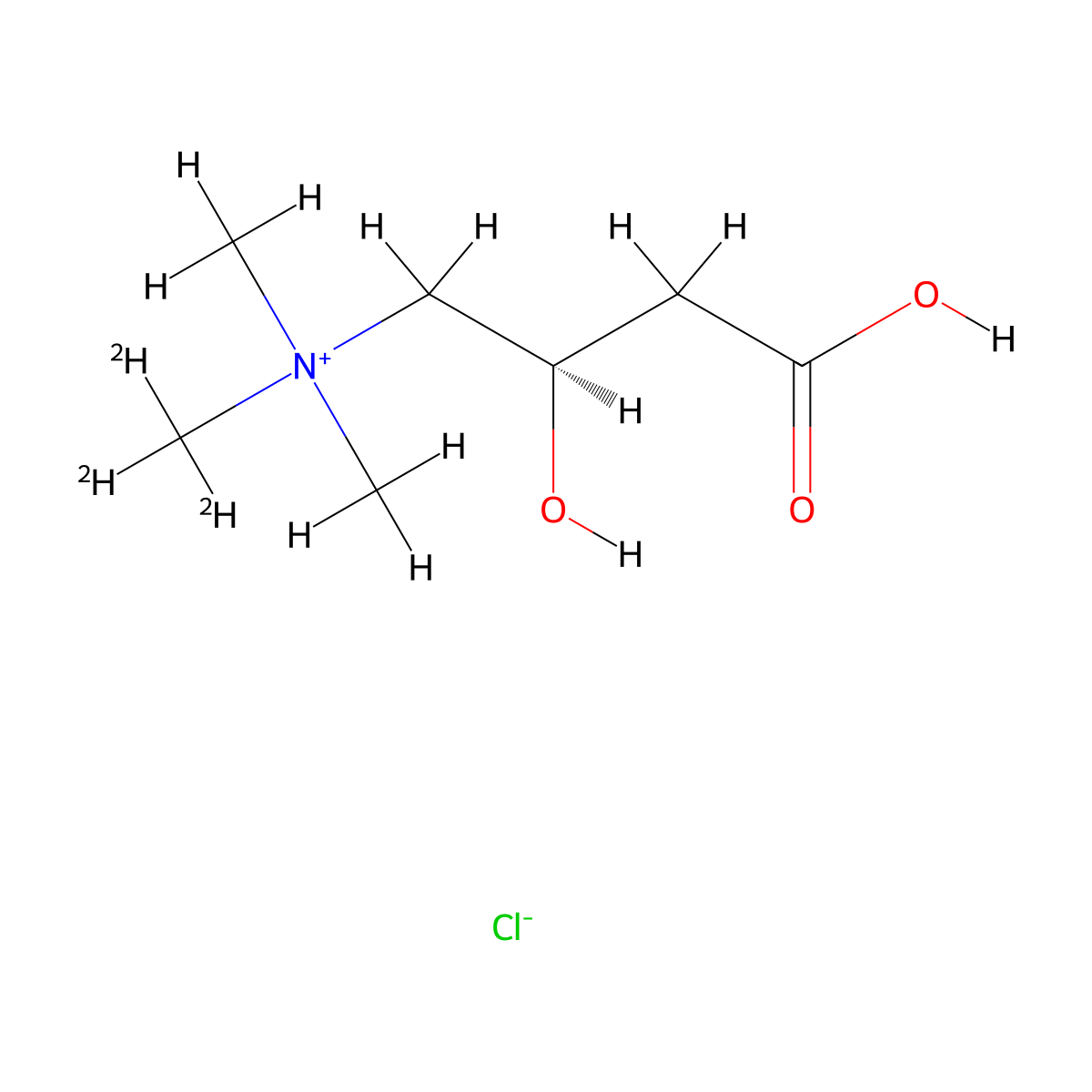 (2R)-3-Carboxy-2-hydroxy-N,N-dimethyl-N-(~2~H_3_)methylpropan-1-aminium chloride molecular structure, CAS 350818-62-1