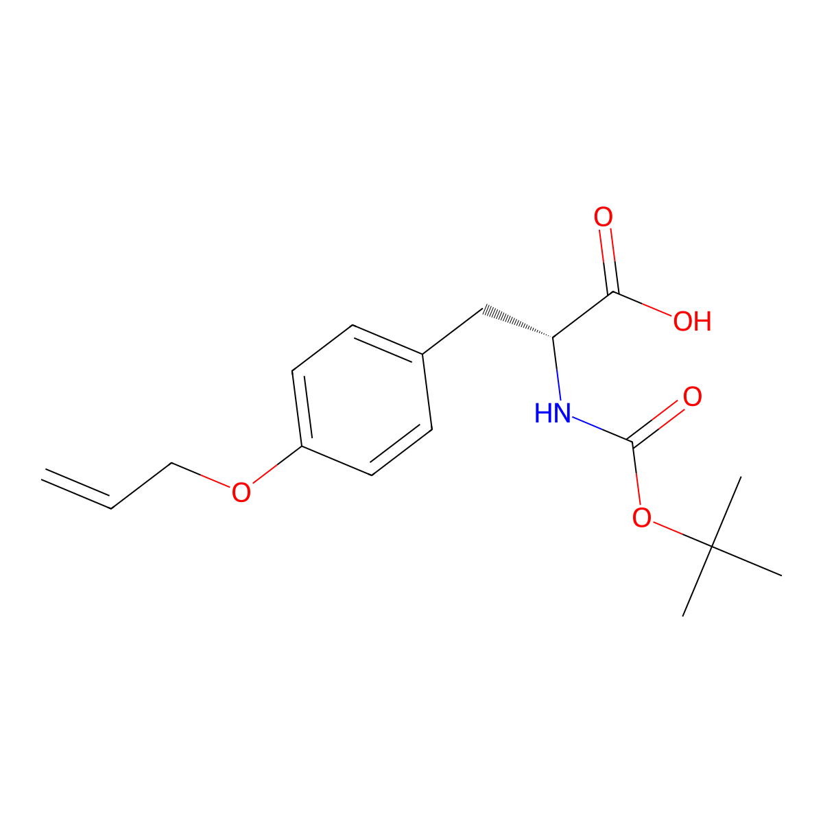 Boc-D-tyr(all)-OH molecular structure, CAS 350820-56-3