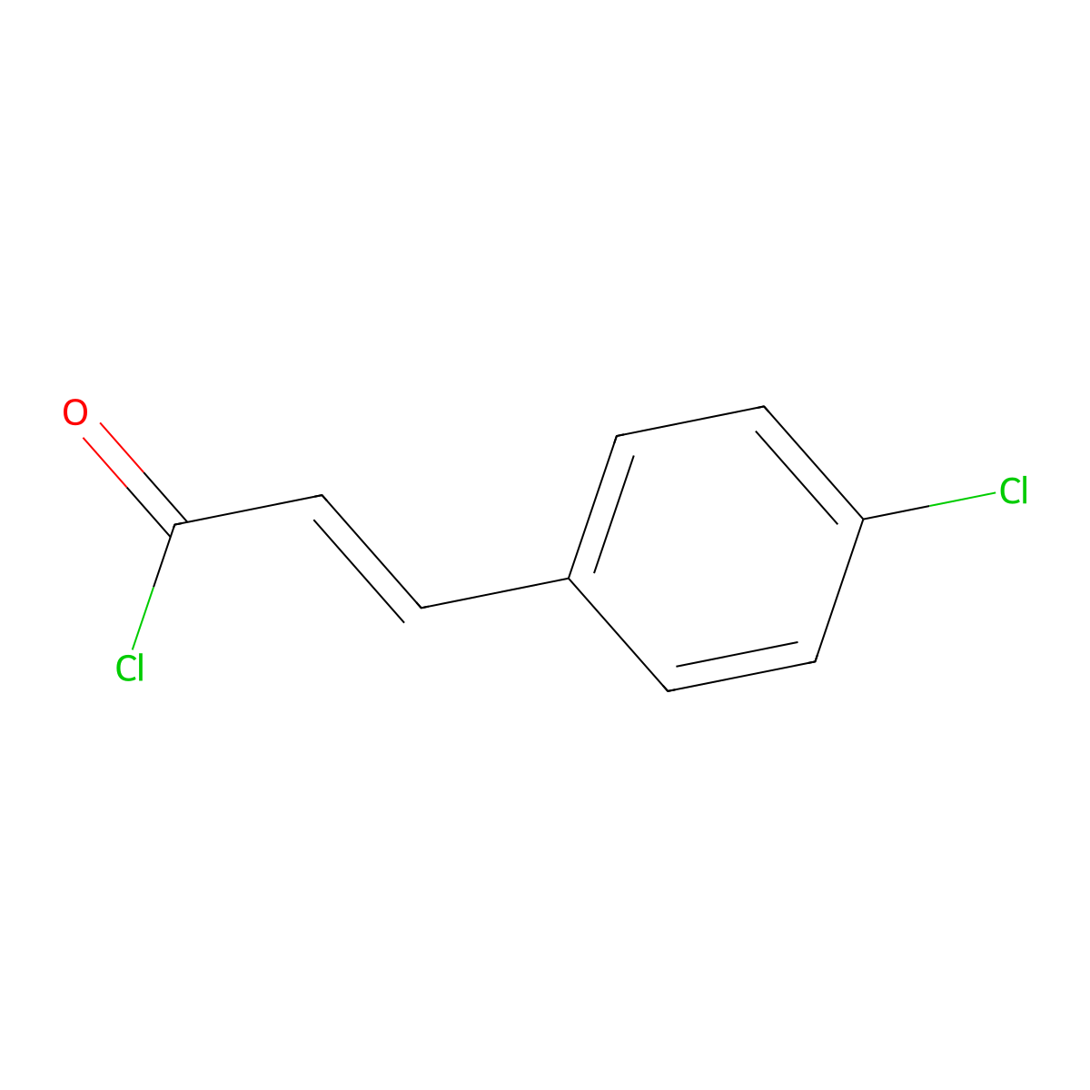 (2E)-3-(4-Chlorophenyl)acryloyl chloride molecular structure, CAS 35086-79-4