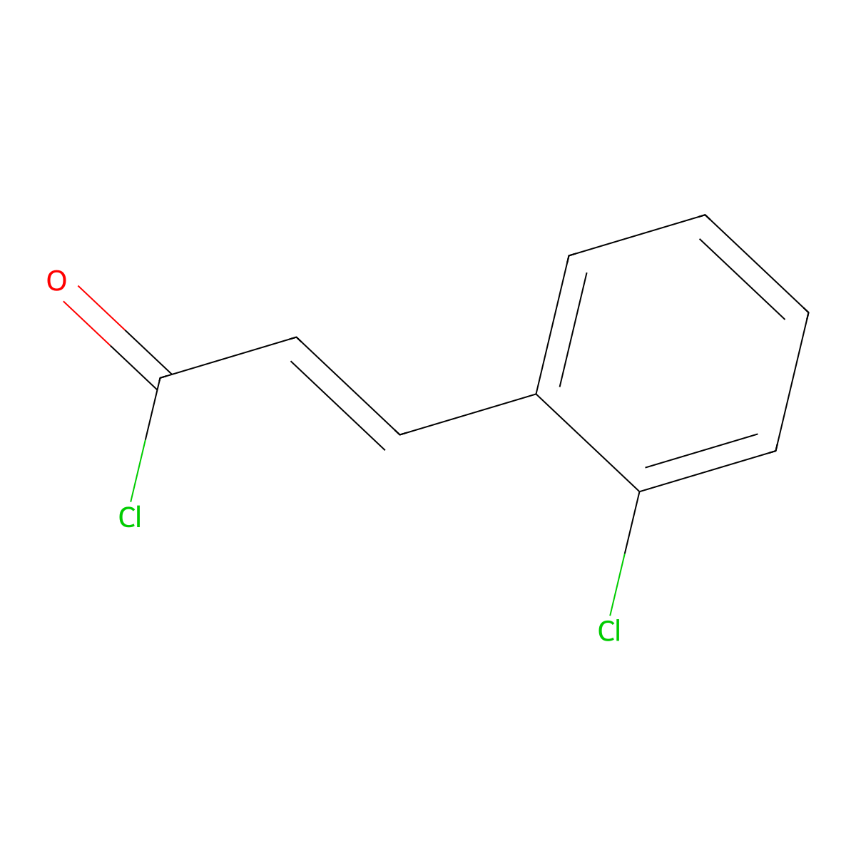 2-Chlorocinnamoyl chloride molecular structure, CAS 35086-82-9